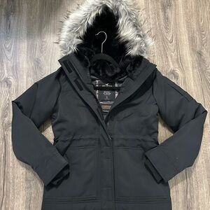 Hollister Winter Jacket With Fur Hoodie